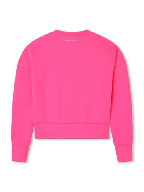 Felpa con strass KARL LAGERFELD | Z15547ROSA